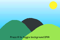 DMA effect the background colour